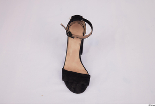 Jade Clothes  340 black ankle-strap heels casual shoes 0002.jpg